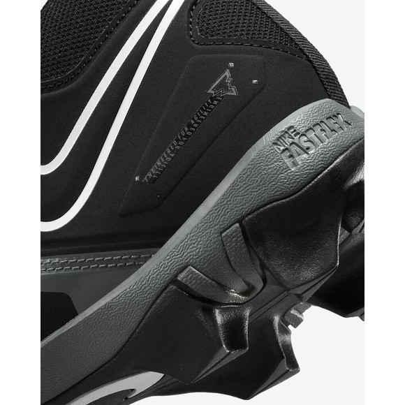 Nike Alpha Menace 3 Shark Men\'s 12 Football Cleats Black/Grey/White CV0582-010‎ main image 6